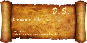 Daubner Sára névjegykártya